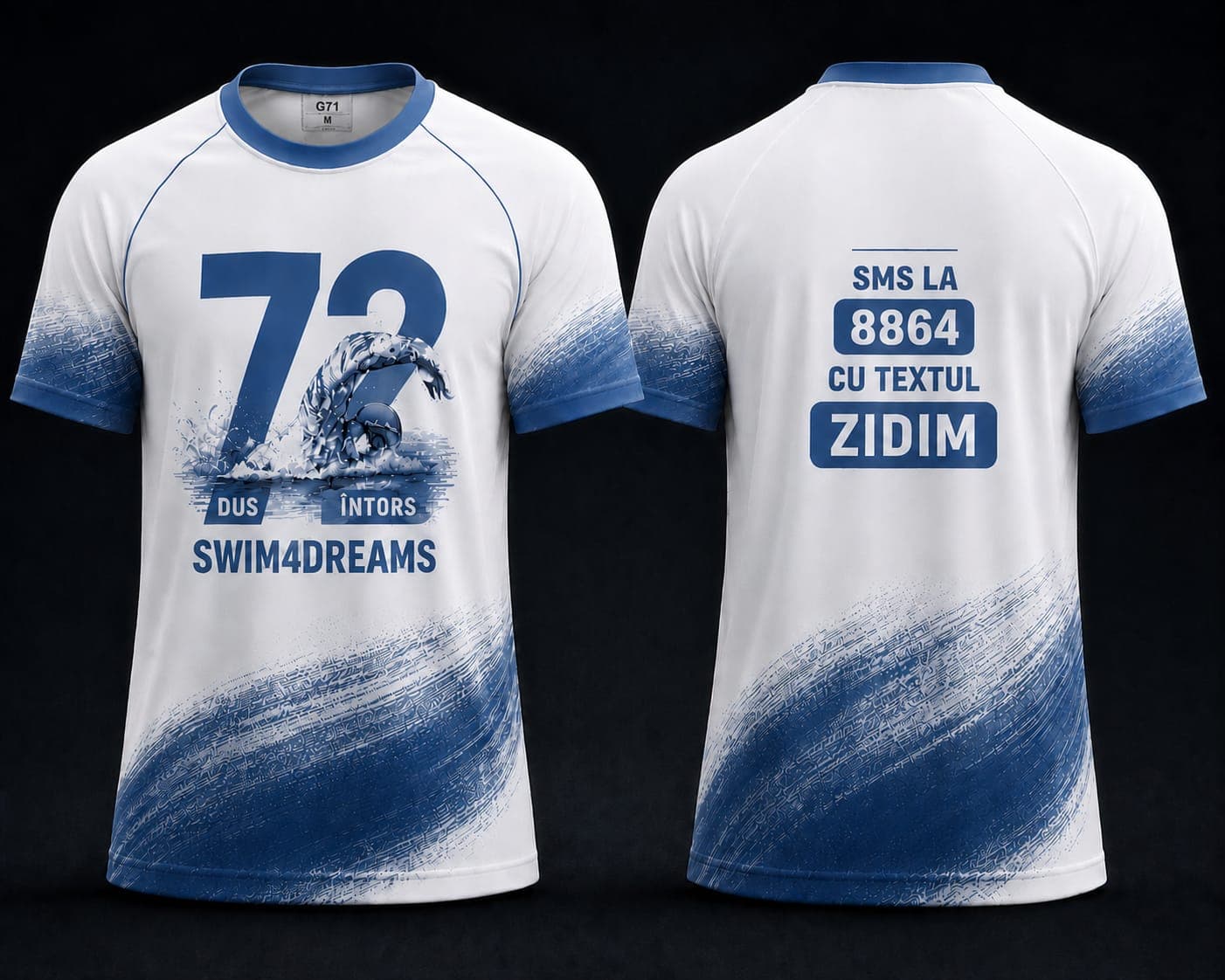Tricou tehnic oficial Swim4Dreams 72 Dus-Întors