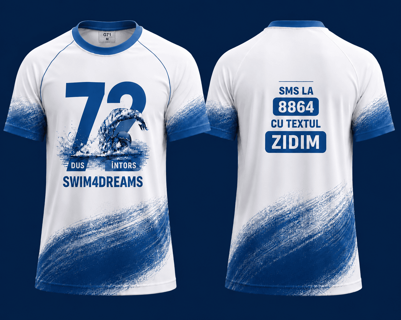 Tricou tehnic oficial Swim4Dreams 72 Dus-Întors